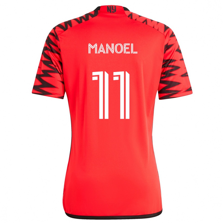 Vaikiškas Elias Manoel #11 Raudona Juoda Balta Išvykos Marškinėliai 2024/25 T-Shirt