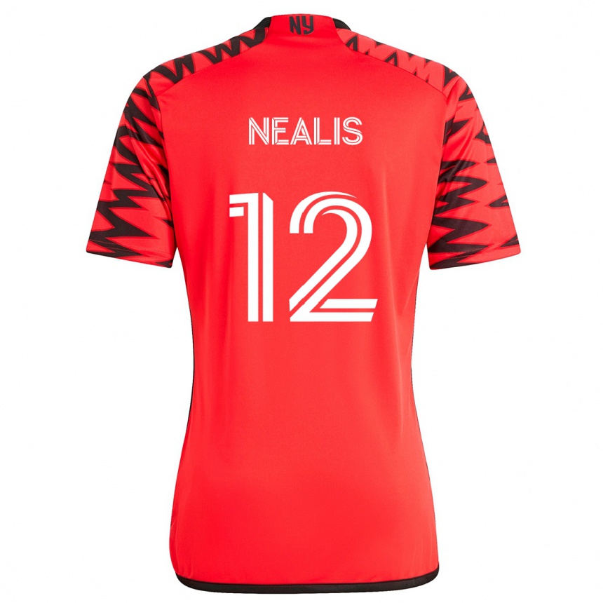 Vaikiškas Dylan Nealis #12 Raudona Juoda Balta Išvykos Marškinėliai 2024/25 T-Shirt