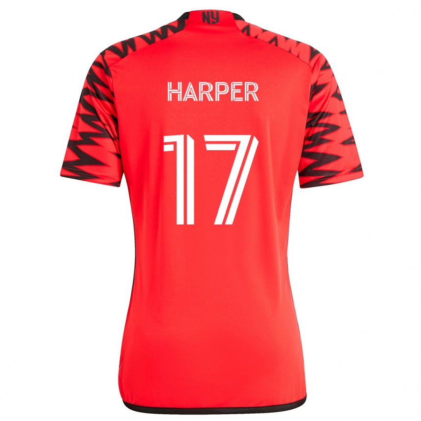 Vaikiškas Cameron Harper #17 Raudona Juoda Balta Išvykos Marškinėliai 2024/25 T-Shirt