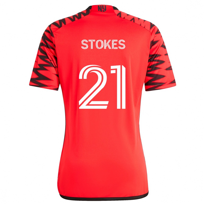 Vaikiškas Aidan Stokes #21 Raudona Juoda Balta Išvykos Marškinėliai 2024/25 T-Shirt