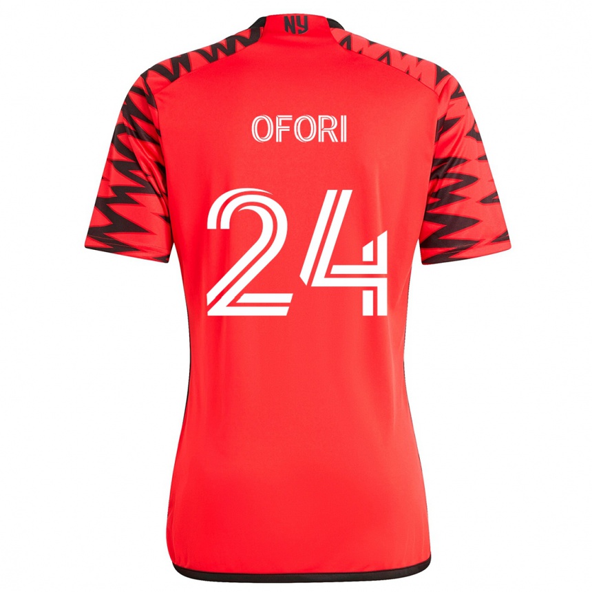 Vaikiškas Curtis Ofori #24 Raudona Juoda Balta Išvykos Marškinėliai 2024/25 T-Shirt