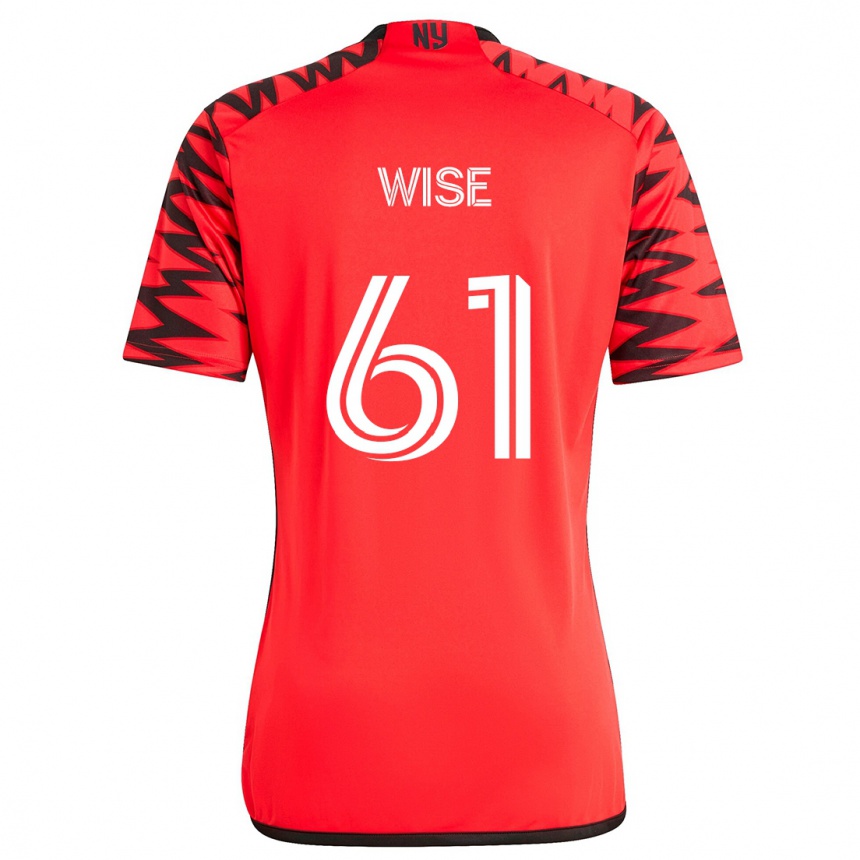 Vaikiškas Henry Wise #61 Raudona Juoda Balta Išvykos Marškinėliai 2024/25 T-Shirt