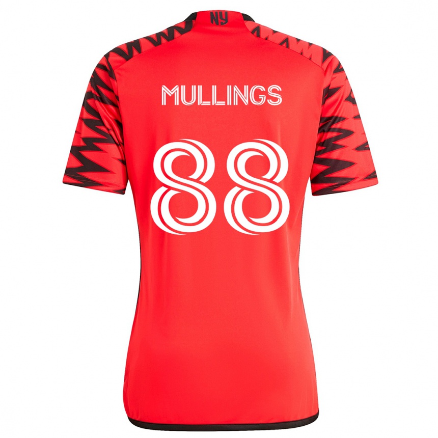 Vaikiškas O'vonte Mullings #88 Raudona Juoda Balta Išvykos Marškinėliai 2024/25 T-Shirt