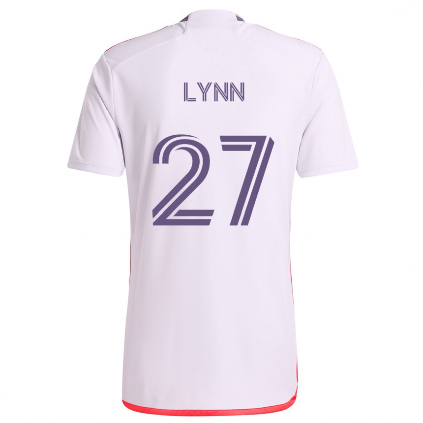 Vaikiškas Jack Lynn #27 Balta Raudona Violetinė Išvykos Marškinėliai 2024/25 T-Shirt