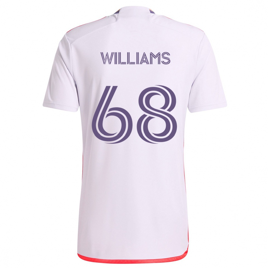 Vaikiškas Thomas Williams #68 Balta Raudona Violetinė Išvykos Marškinėliai 2024/25 T-Shirt