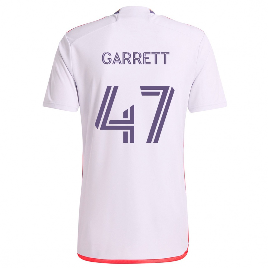 Vaikiškas Ian Garrett #47 Balta Raudona Violetinė Išvykos Marškinėliai 2024/25 T-Shirt