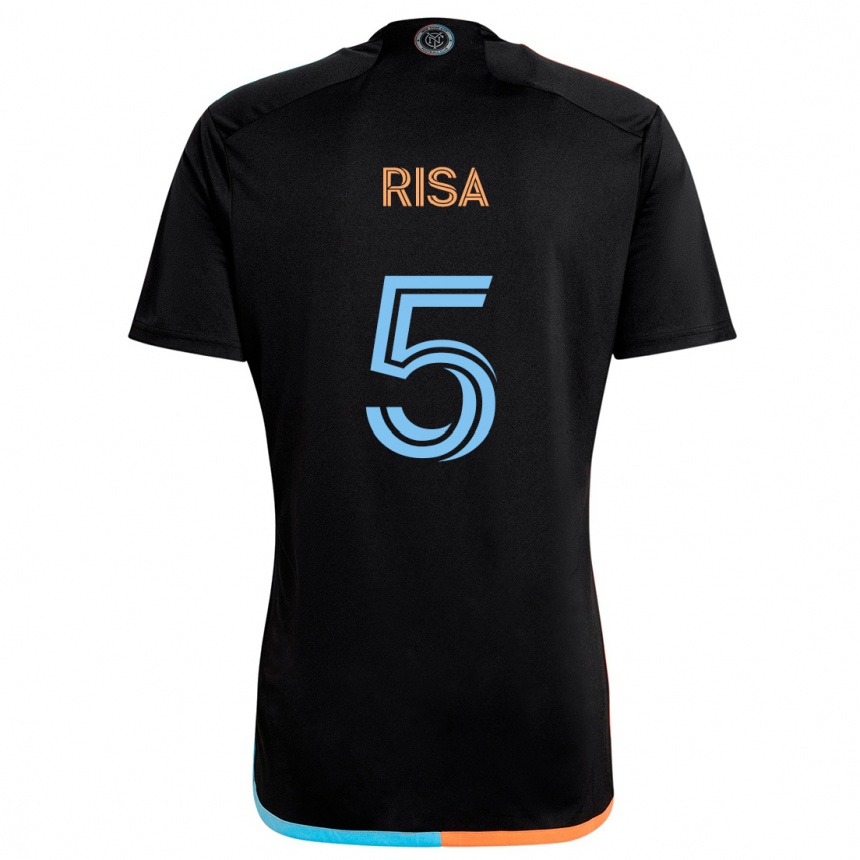 Vaikiškas Birk Risa #5 Juoda Oranžinė Mėlyna Išvykos Marškinėliai 2024/25 T-Shirt