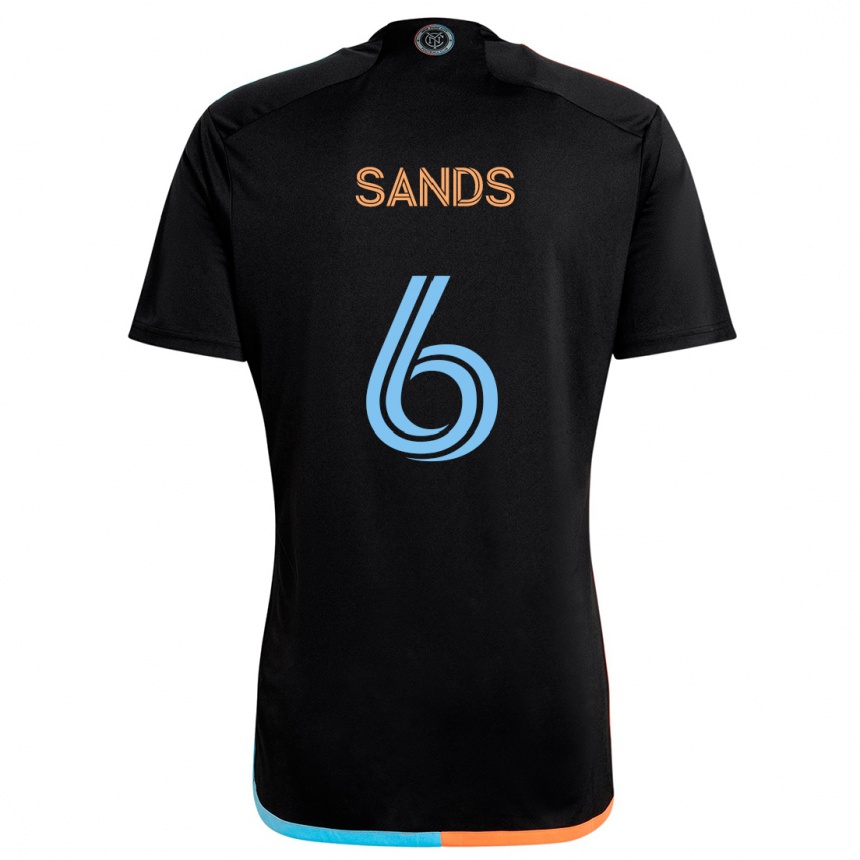 Vaikiškas James Sands #6 Juoda Oranžinė Mėlyna Išvykos Marškinėliai 2024/25 T-Shirt