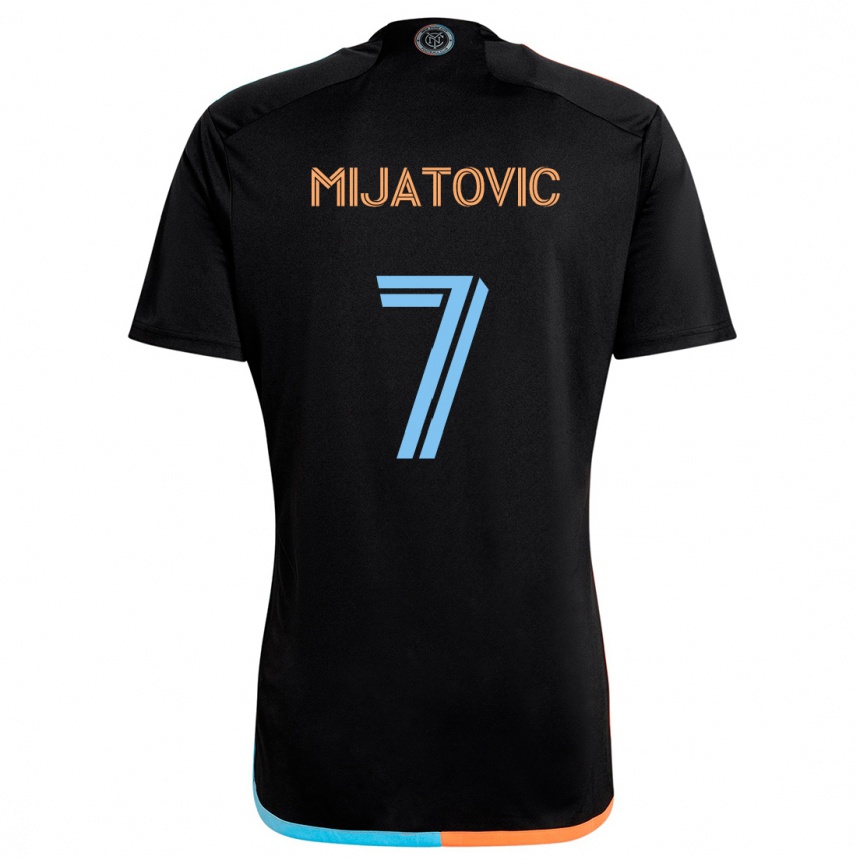 Vaikiškas Jovan Mijatovic #7 Juoda Oranžinė Mėlyna Išvykos Marškinėliai 2024/25 T-Shirt