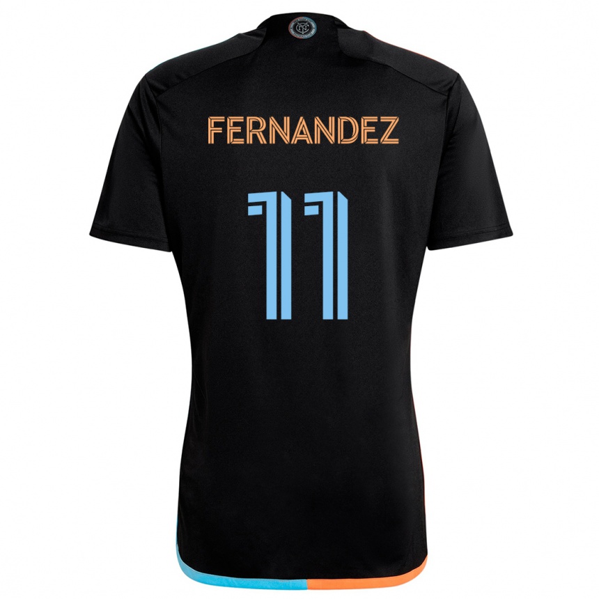 Vaikiškas Julián Fernández #11 Juoda Oranžinė Mėlyna Išvykos Marškinėliai 2024/25 T-Shirt