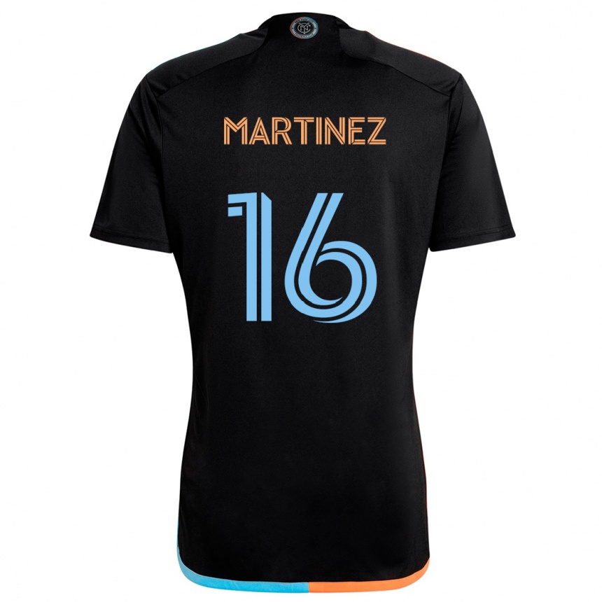 Vaikiškas Alonso Martínez #16 Juoda Oranžinė Mėlyna Išvykos Marškinėliai 2024/25 T-Shirt