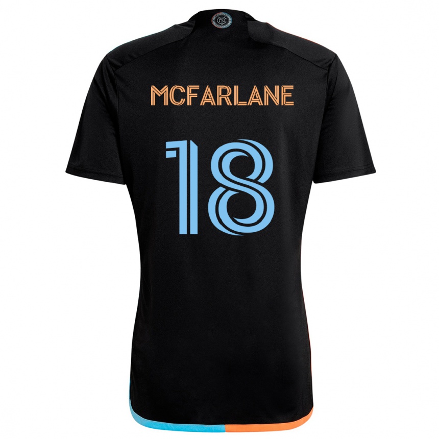 Vaikiškas Christian Mcfarlane #18 Juoda Oranžinė Mėlyna Išvykos Marškinėliai 2024/25 T-Shirt