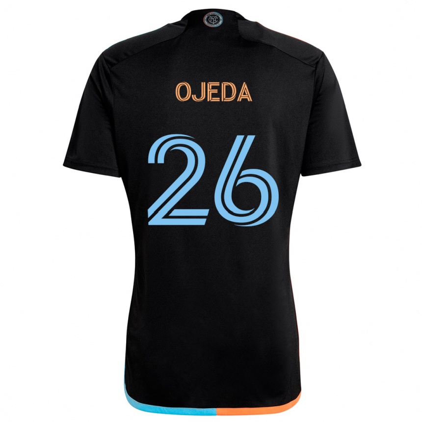 Vaikiškas Agustín Ojeda #26 Juoda Oranžinė Mėlyna Išvykos Marškinėliai 2024/25 T-Shirt