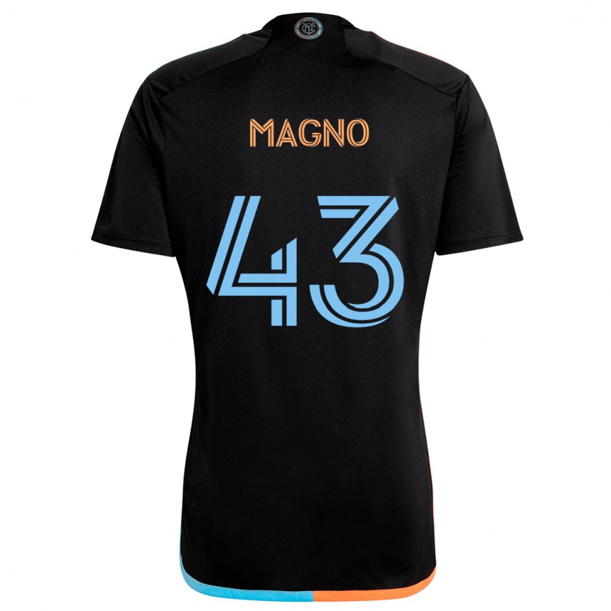 Vaikiškas Talles Magno #43 Juoda Oranžinė Mėlyna Išvykos Marškinėliai 2024/25 T-Shirt