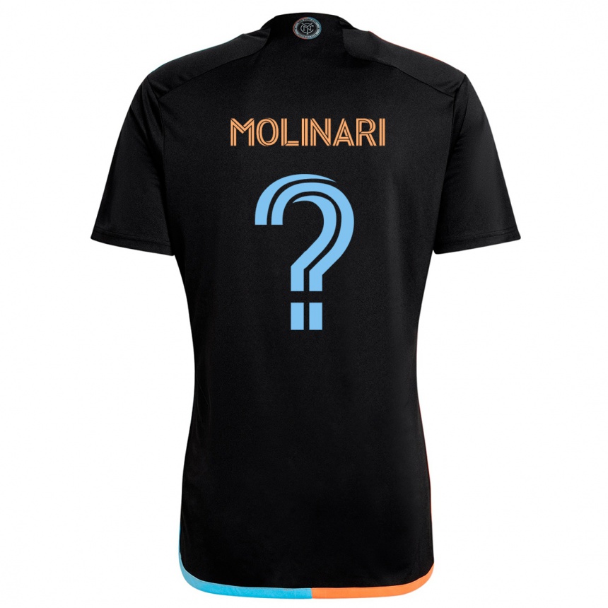 Vaikiškas Peter Molinari #0 Juoda Oranžinė Mėlyna Išvykos Marškinėliai 2024/25 T-Shirt