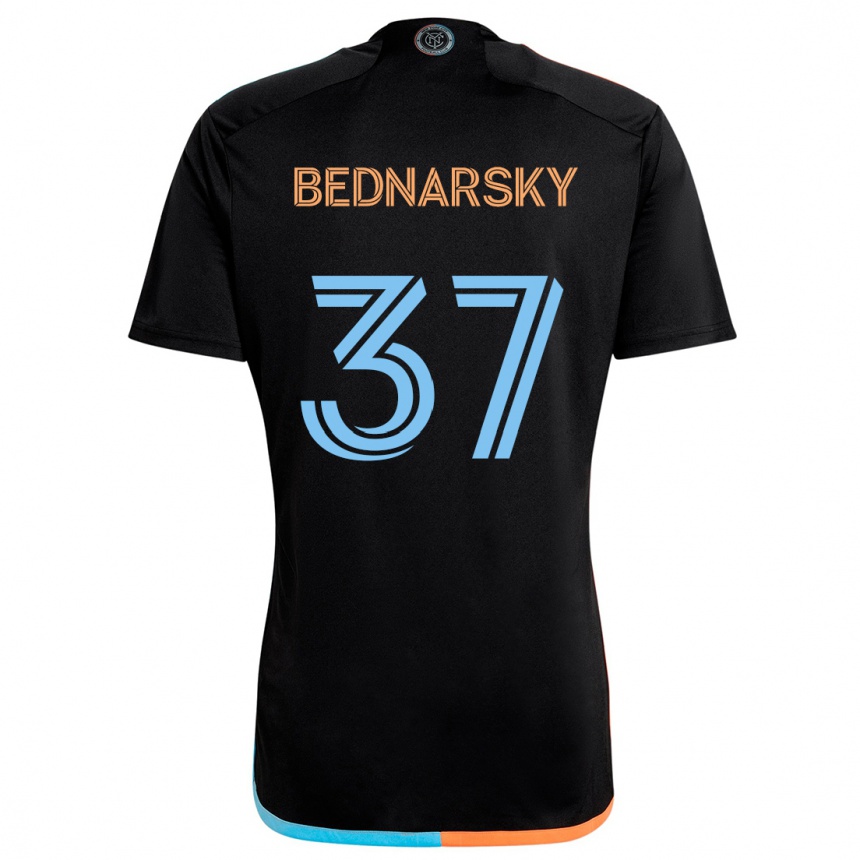 Vaikiškas Stevo Bednarsky #37 Juoda Oranžinė Mėlyna Išvykos Marškinėliai 2024/25 T-Shirt