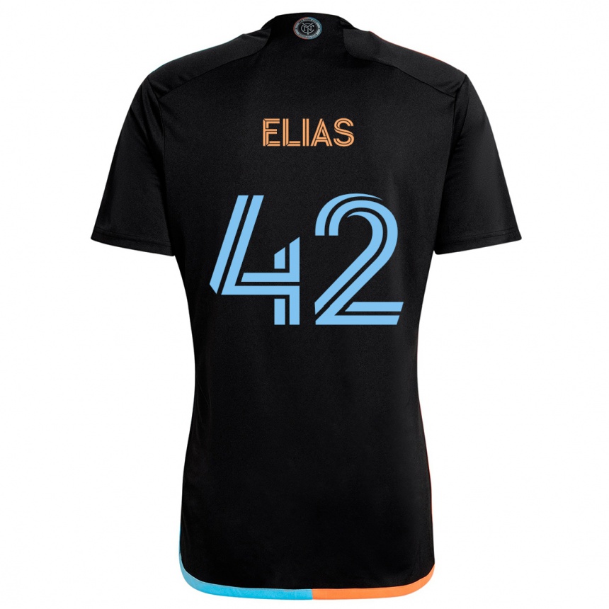 Vaikiškas Piero Elias #42 Juoda Oranžinė Mėlyna Išvykos Marškinėliai 2024/25 T-Shirt