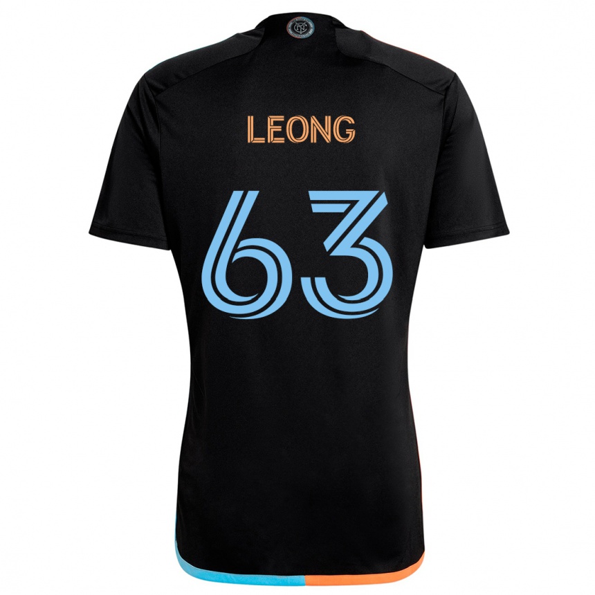 Vaikiškas Matthew Leong #63 Juoda Oranžinė Mėlyna Išvykos Marškinėliai 2024/25 T-Shirt