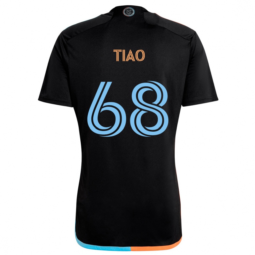 Vaikiškas Christopher Tiao #68 Juoda Oranžinė Mėlyna Išvykos Marškinėliai 2024/25 T-Shirt