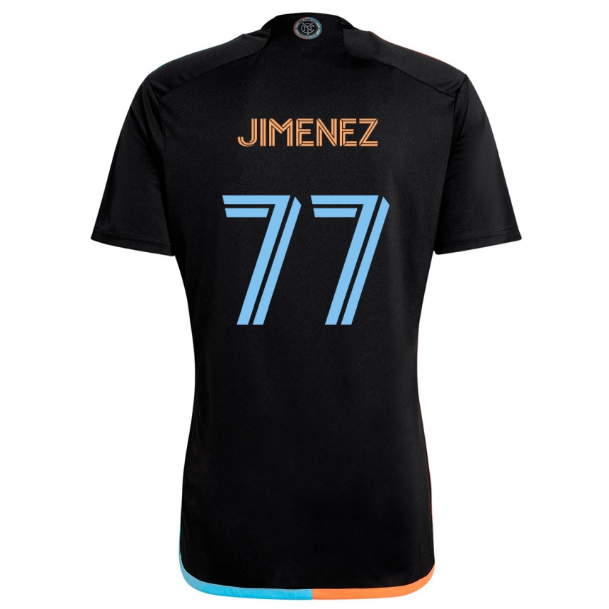 Vaikiškas Jonathan Jiménez #77 Juoda Oranžinė Mėlyna Išvykos Marškinėliai 2024/25 T-Shirt