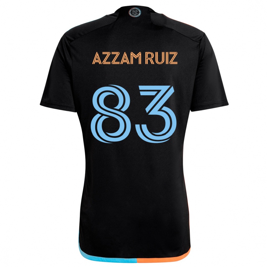 Vaikiškas Camil Azzam Ruiz #83 Juoda Oranžinė Mėlyna Išvykos Marškinėliai 2024/25 T-Shirt