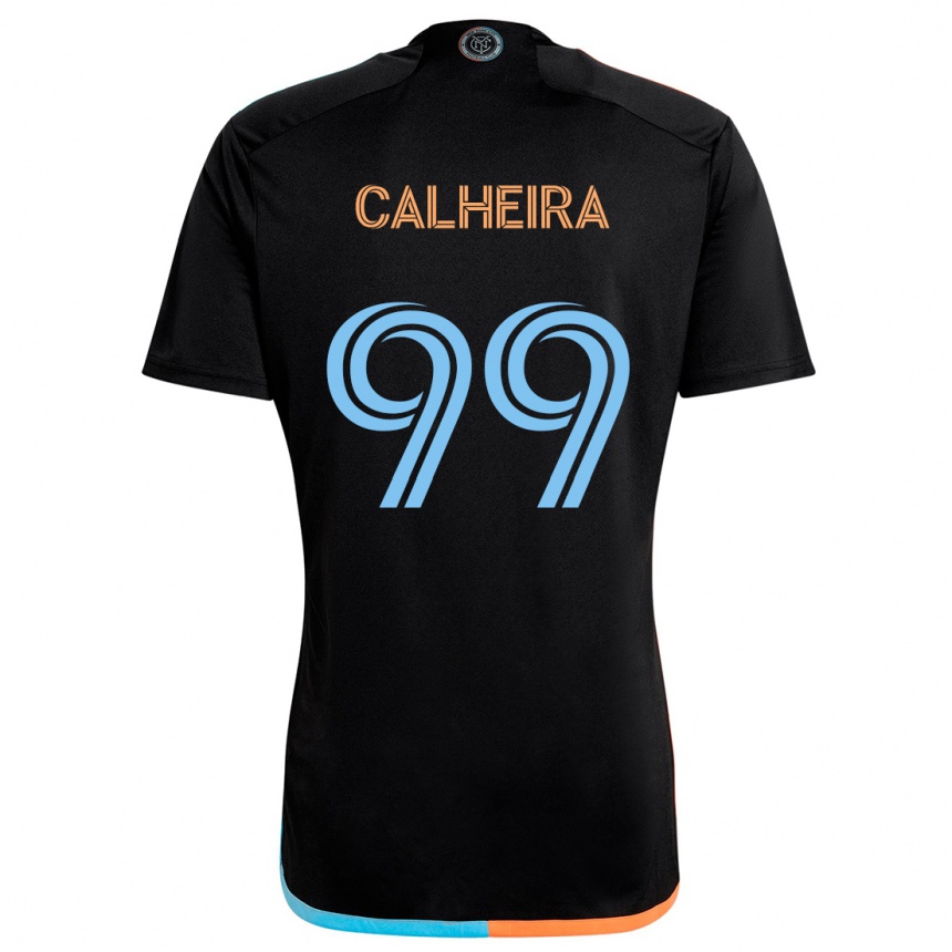 Vaikiškas Taylor Calheira #99 Juoda Oranžinė Mėlyna Išvykos Marškinėliai 2024/25 T-Shirt