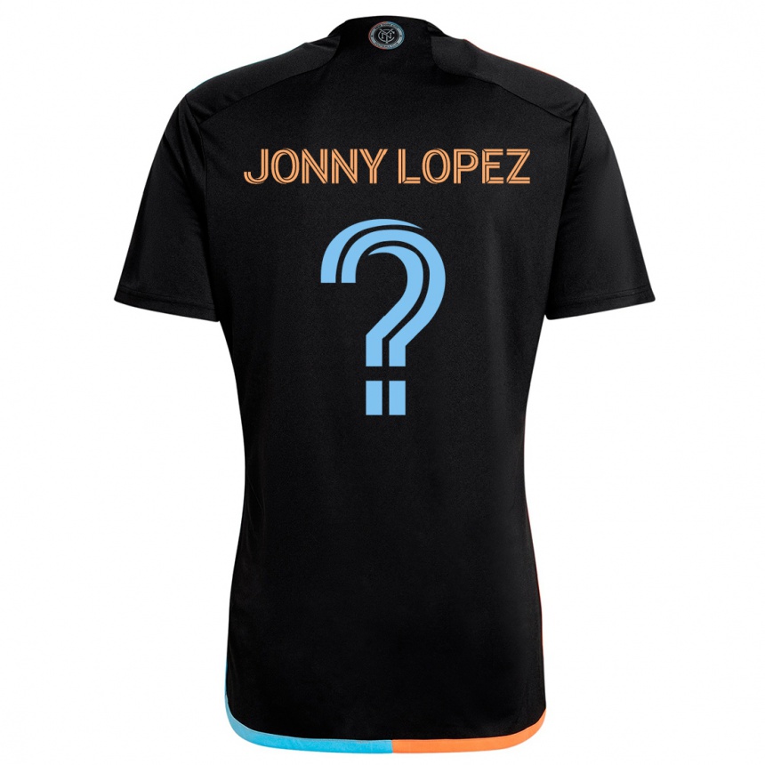 Vaikiškas Jonny Lopez #0 Juoda Oranžinė Mėlyna Išvykos Marškinėliai 2024/25 T-Shirt