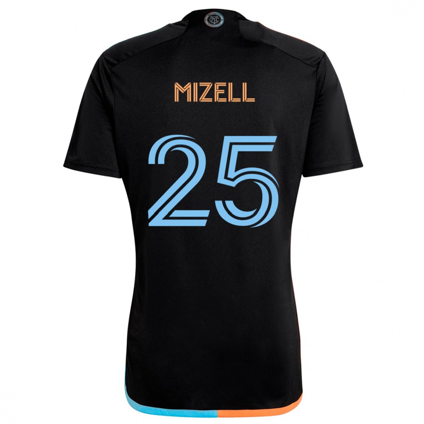 Vaikiškas Cody Mizell #25 Juoda Oranžinė Mėlyna Išvykos Marškinėliai 2024/25 T-Shirt