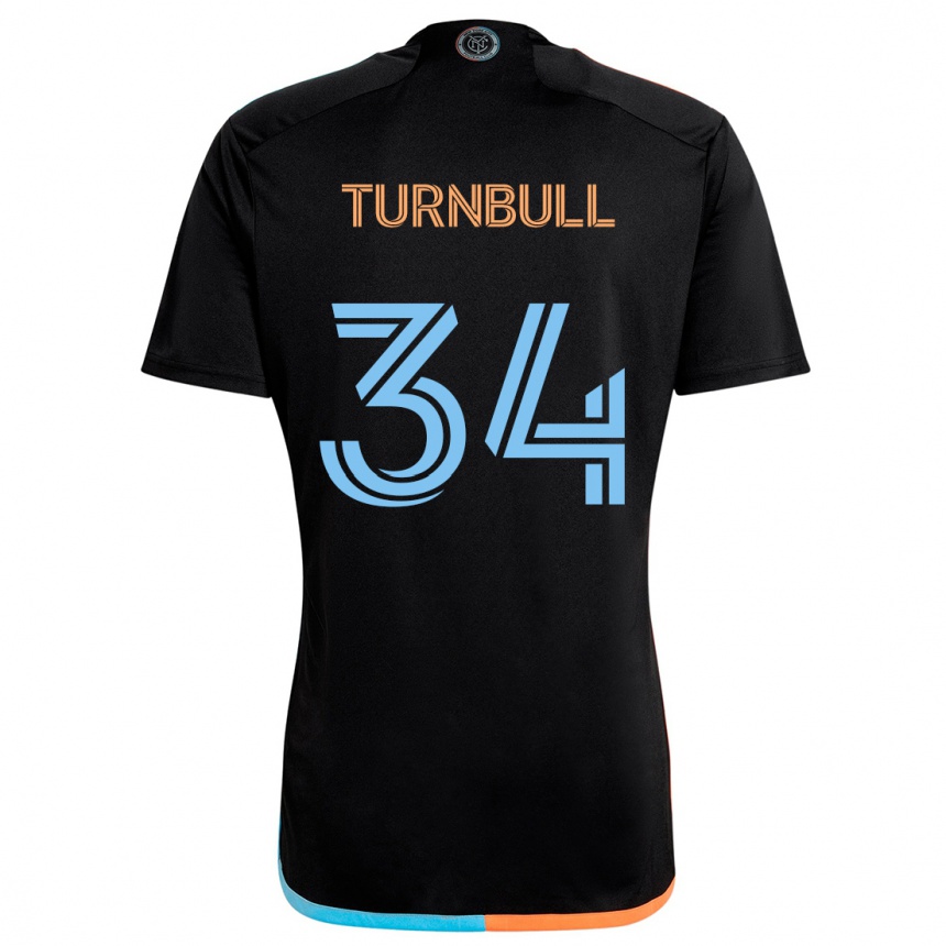 Vaikiškas Stephen Turnbull #34 Juoda Oranžinė Mėlyna Išvykos Marškinėliai 2024/25 T-Shirt