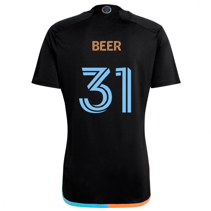 Vaikiškas Jack Beer #31 Juoda Oranžinė Mėlyna Išvykos Marškinėliai 2024/25 T-Shirt