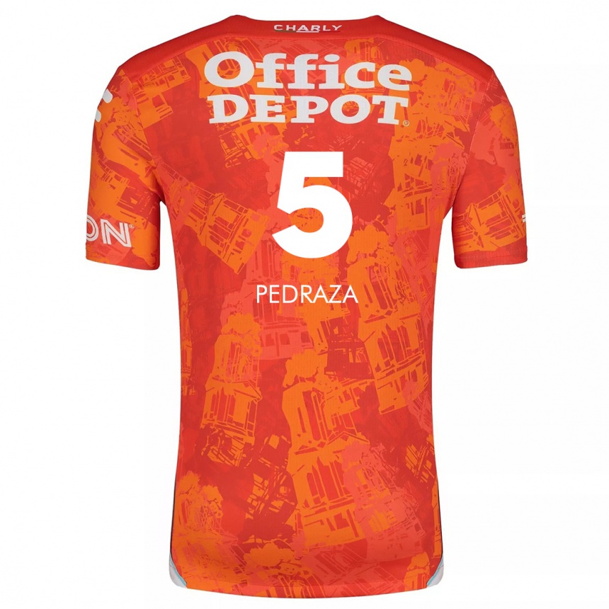 Vaikiškas Pedro Pedraza #5 Oranžinė Balta Išvykos Marškinėliai 2024/25 T-Shirt