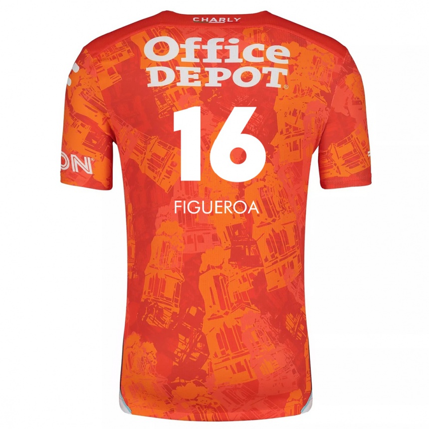 Vaikiškas Antonio Figueroa #16 Oranžinė Balta Išvykos Marškinėliai 2024/25 T-Shirt