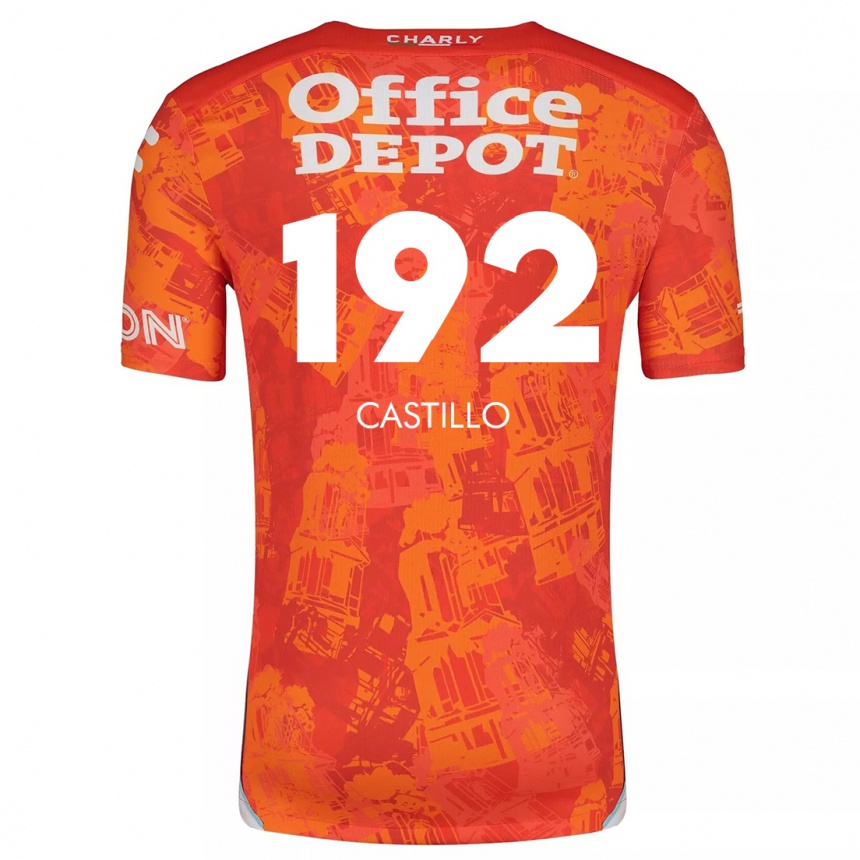 Vaikiškas José Castillo #192 Oranžinė Balta Išvykos Marškinėliai 2024/25 T-Shirt