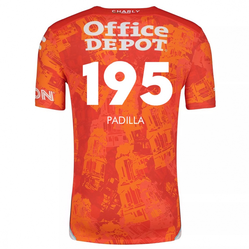 Vaikiškas Ángel Padilla #195 Oranžinė Balta Išvykos Marškinėliai 2024/25 T-Shirt