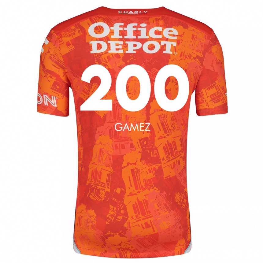 Vaikiškas Sergio Gámez #200 Oranžinė Balta Išvykos Marškinėliai 2024/25 T-Shirt