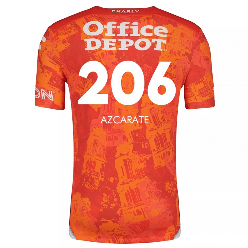 Vaikiškas Yerar Azcárate #206 Oranžinė Balta Išvykos Marškinėliai 2024/25 T-Shirt