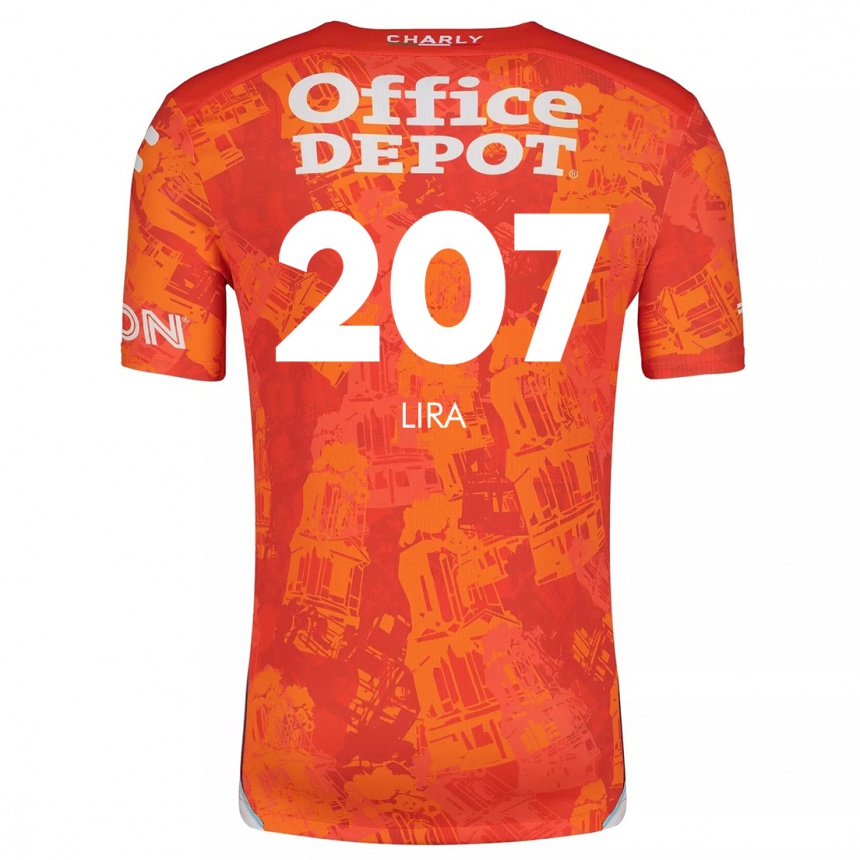 Vaikiškas Almir Lira #207 Oranžinė Balta Išvykos Marškinėliai 2024/25 T-Shirt