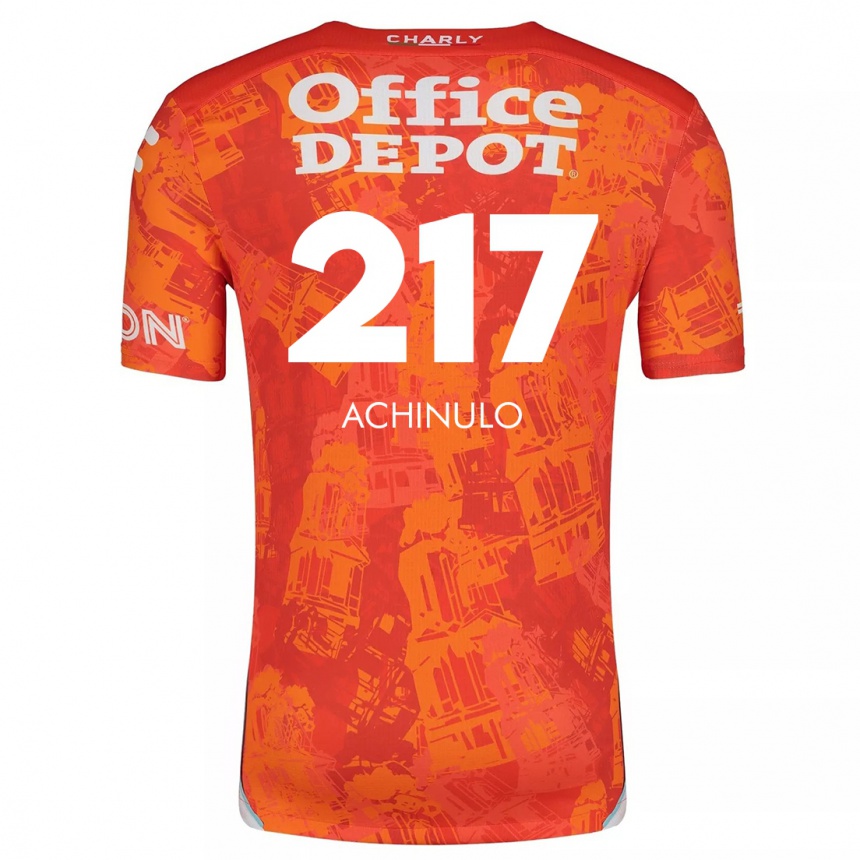 Vaikiškas Princewill Achinulo #217 Oranžinė Balta Išvykos Marškinėliai 2024/25 T-Shirt