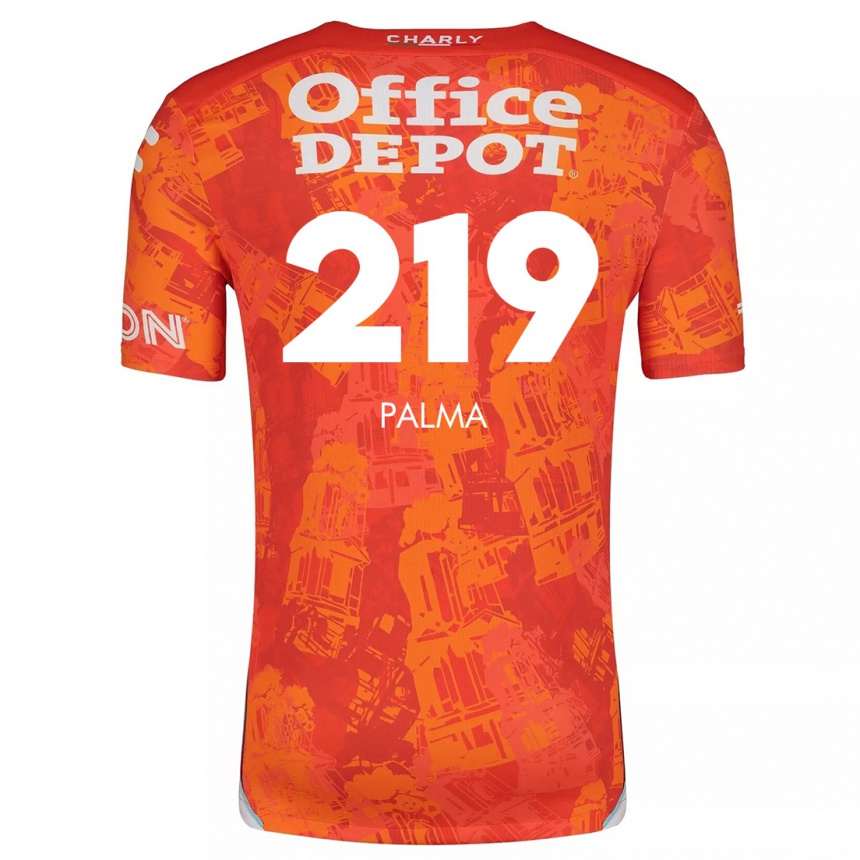 Vaikiškas Pablo Palma #219 Oranžinė Balta Išvykos Marškinėliai 2024/25 T-Shirt