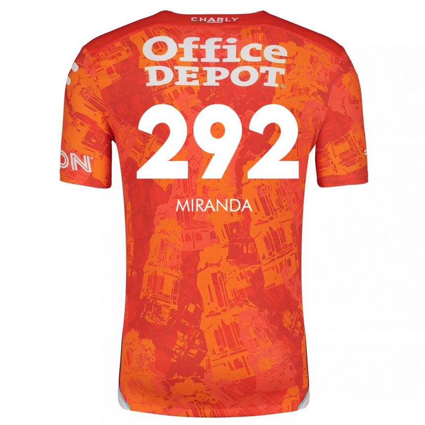 Vaikiškas Herbey Miranda #292 Oranžinė Balta Išvykos Marškinėliai 2024/25 T-Shirt