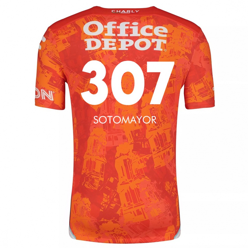 Vaikiškas Jacob Sotomayor #307 Oranžinė Balta Išvykos Marškinėliai 2024/25 T-Shirt