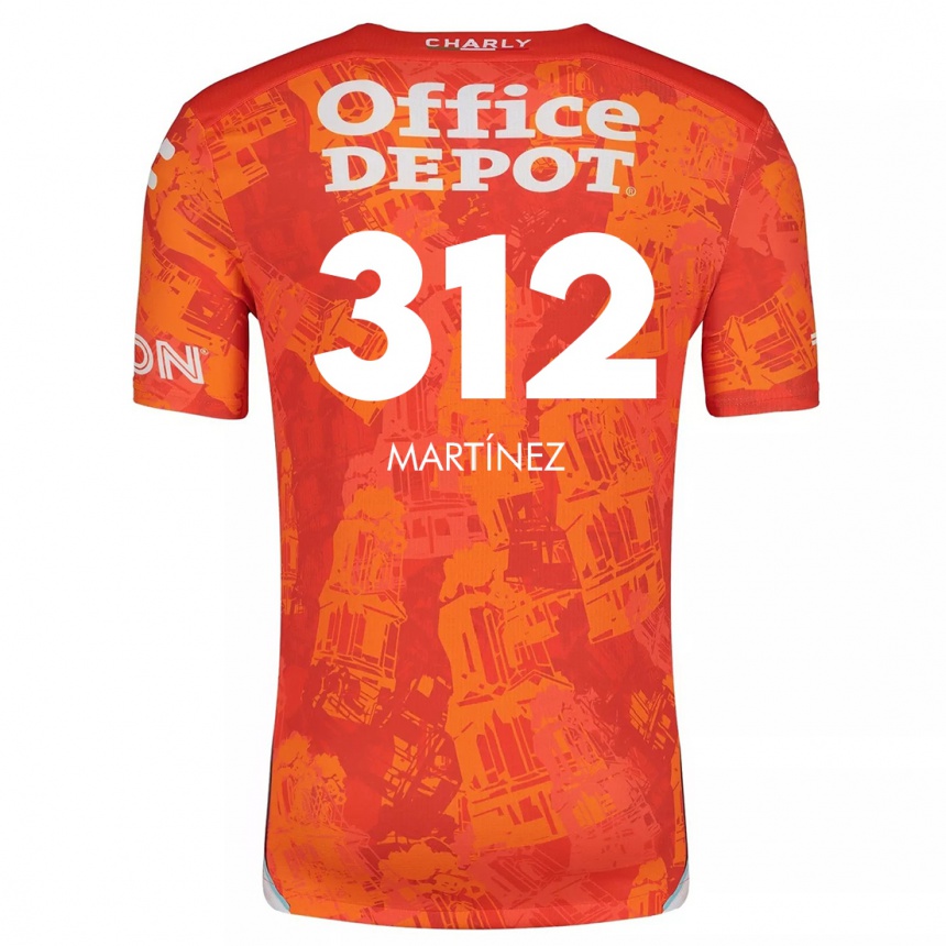 Vaikiškas Ulises Martínez #312 Oranžinė Balta Išvykos Marškinėliai 2024/25 T-Shirt