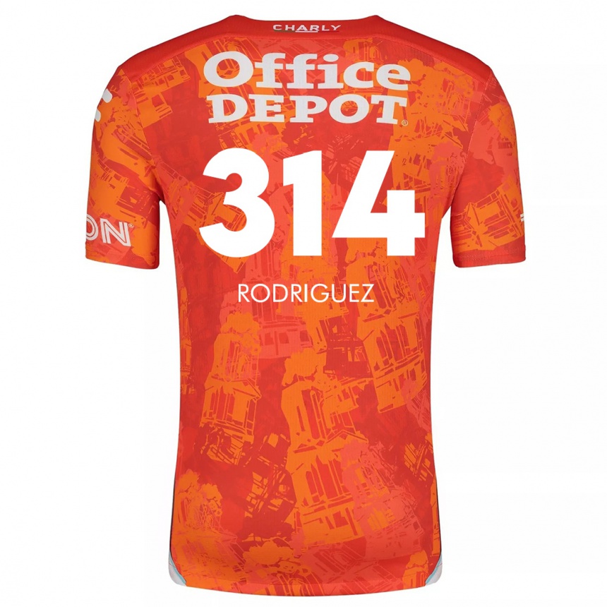 Vaikiškas Alan Rodríguez #314 Oranžinė Balta Išvykos Marškinėliai 2024/25 T-Shirt