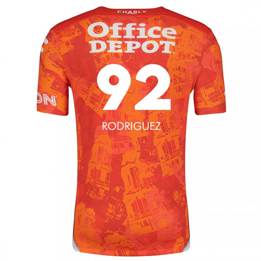 Vaikiškas Sergio Rodríguez #92 Oranžinė Balta Išvykos Marškinėliai 2024/25 T-Shirt