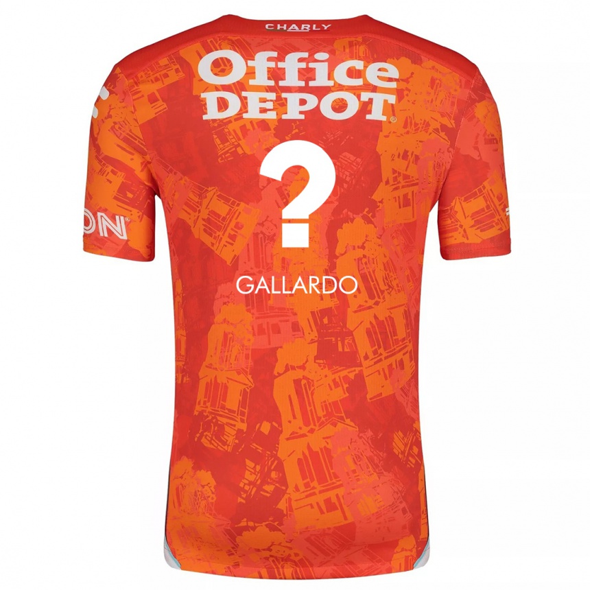 Vaikiškas Héctor Gallardo #0 Oranžinė Balta Išvykos Marškinėliai 2024/25 T-Shirt