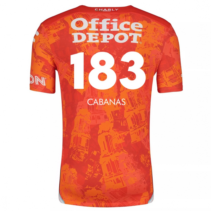 Vaikiškas Mauricio Cabañas #183 Oranžinė Balta Išvykos Marškinėliai 2024/25 T-Shirt