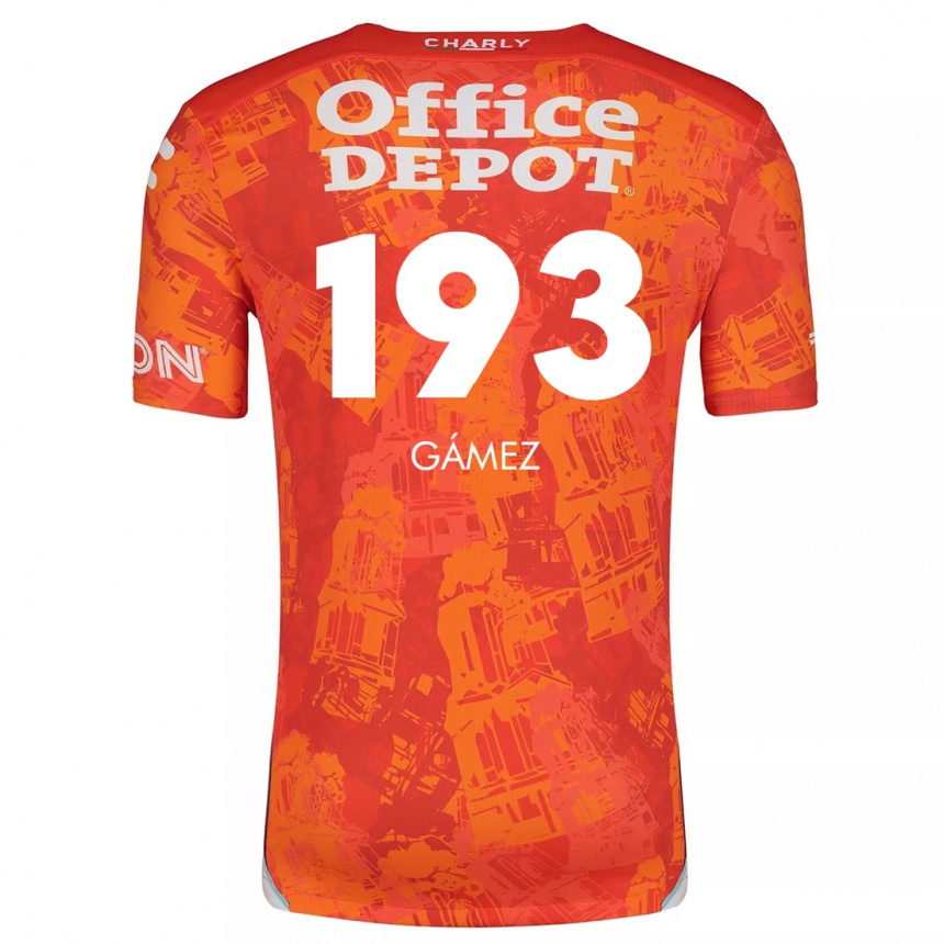 Vaikiškas Juan Gámez #193 Oranžinė Balta Išvykos Marškinėliai 2024/25 T-Shirt