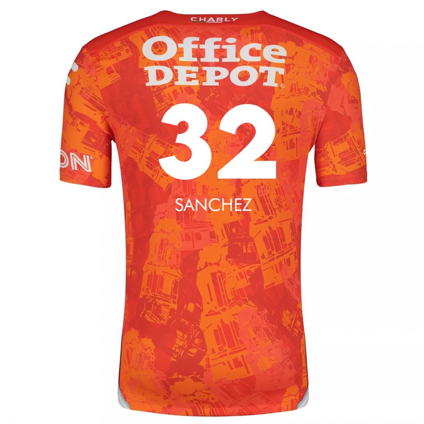 Vaikiškas Luis Sánchez #32 Oranžinė Balta Išvykos Marškinėliai 2024/25 T-Shirt