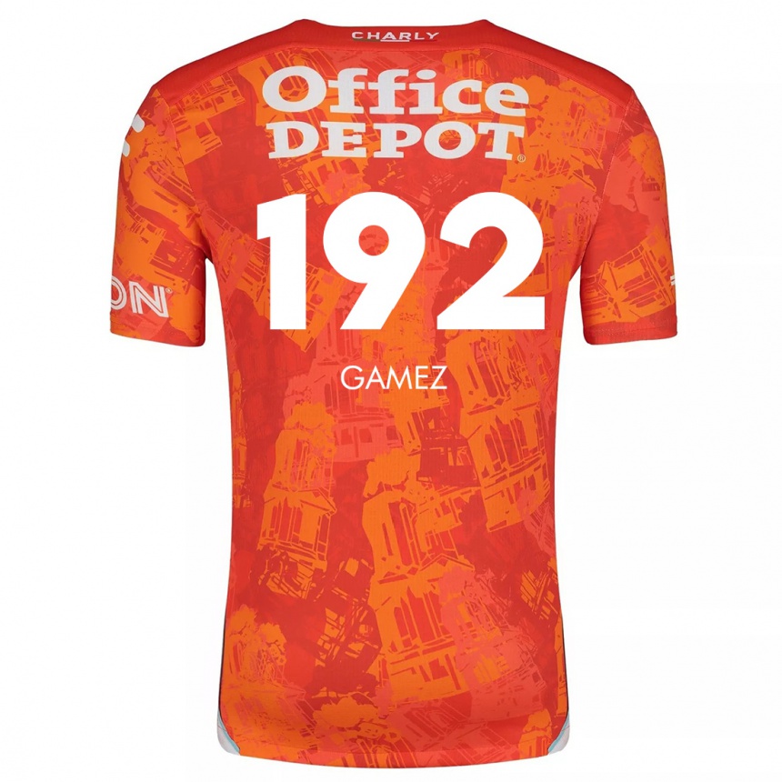 Vaikiškas Jonathan Gámez #192 Oranžinė Balta Išvykos Marškinėliai 2024/25 T-Shirt