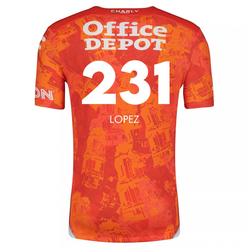 Vaikiškas Víctor López #231 Oranžinė Balta Išvykos Marškinėliai 2024/25 T-Shirt